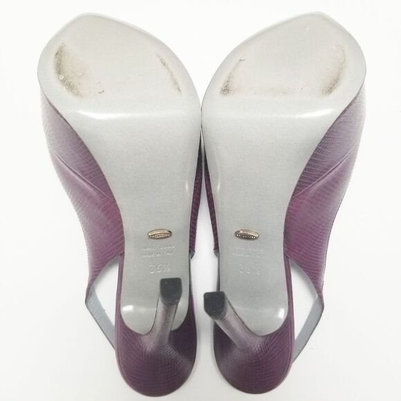 Sergio Rossi Peep-toe Slingback 36.5 Platform Heels Pumps - Picture 7 of 9